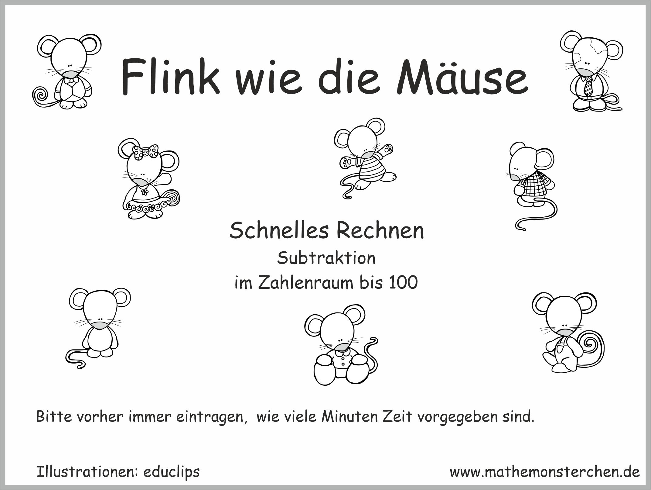 Mathemonsterchen Addition und Subtraktion